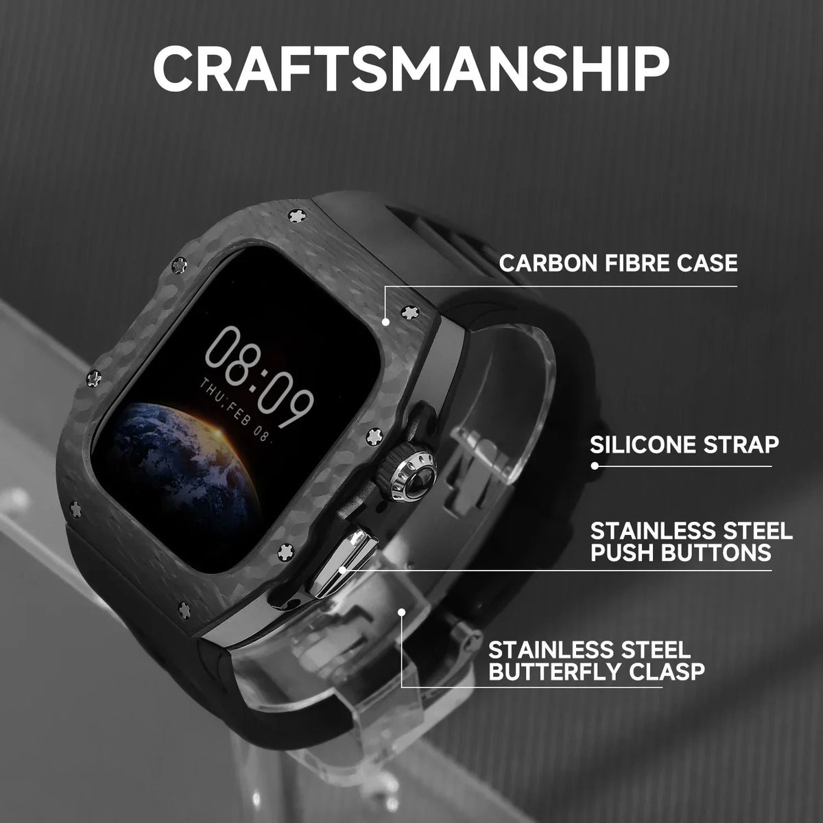 Carbon Sport Apple Watch case 46mm