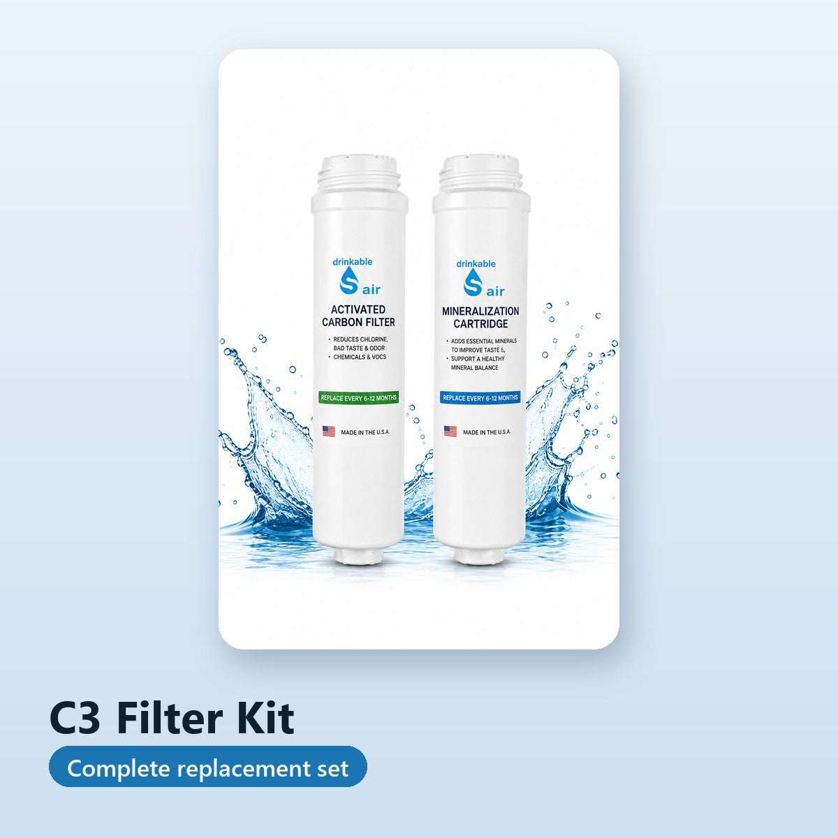 Drinkable Air C3 Filter Kit