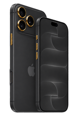 iPhone Pro 18 Max Black With Gold Accents